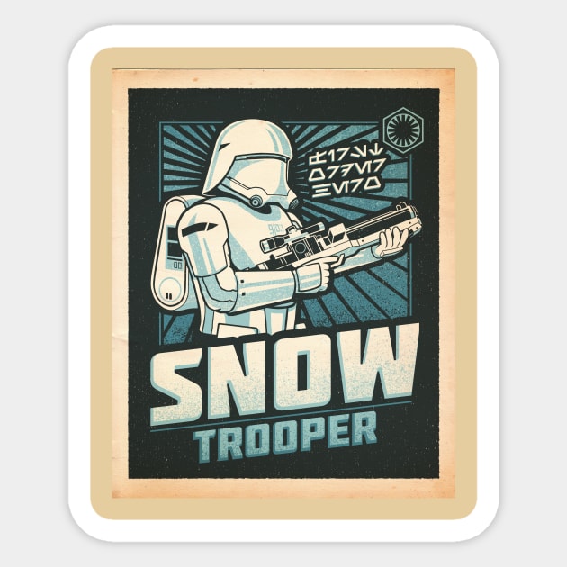 First Order Hero: Snowtrooper (Poster Print) Sticker by CoryFreemanDesign